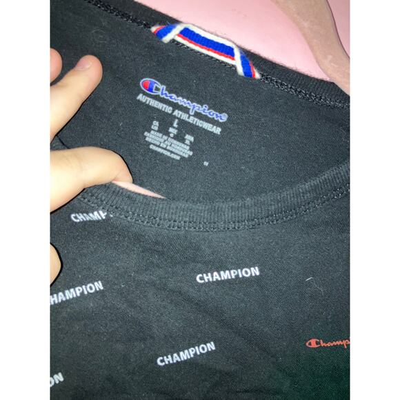 Champion black graphic tee size large - Picture 4 of 5